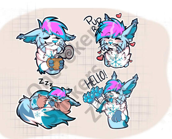 four furry telegram stickers